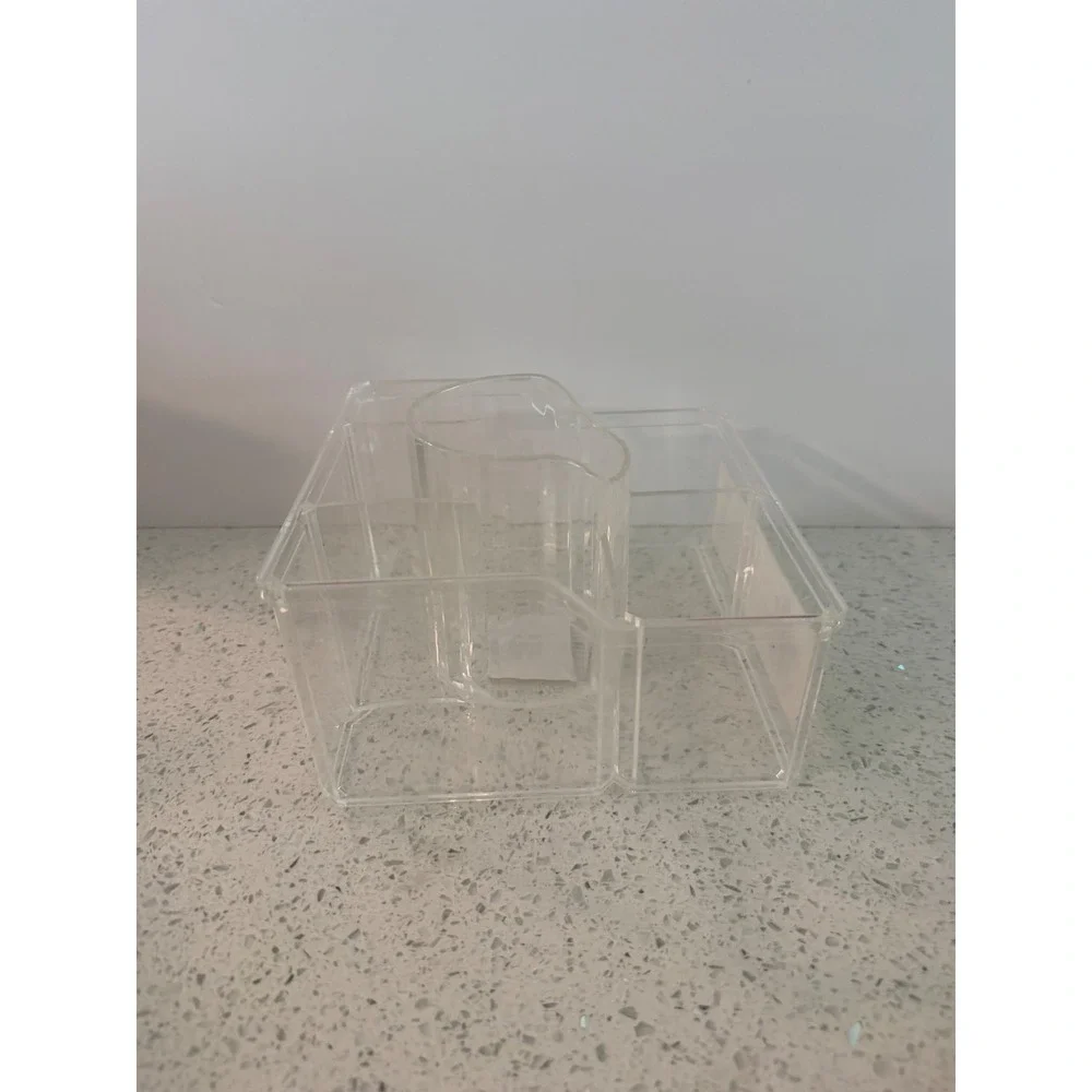 Urban Butterfly Clear 6 Compartment Multi-Use Makeup Vanity Organizer UB-6CMUO